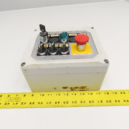 600V Max Operator Control Switch Box E-Stop Selector Switch Keyed Selector