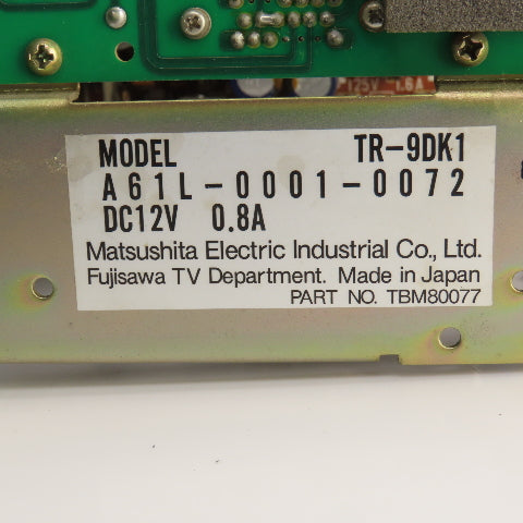 Fanuc A61L-0001-0072 TR-9DK1 Operator Control HMI Screen