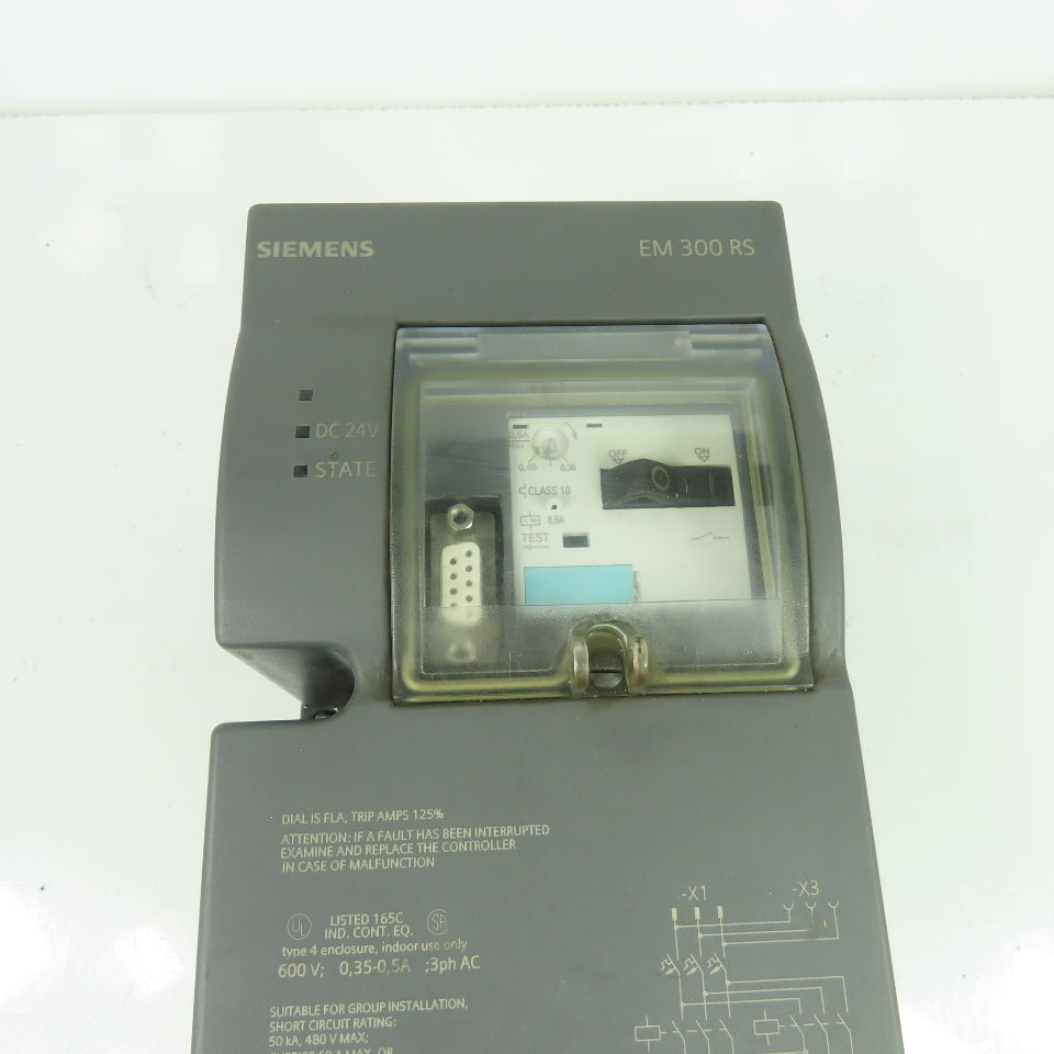 Seimens 3RK1300-0FS01-1AA0 600V Starter 3Ph 0.35-0.5A