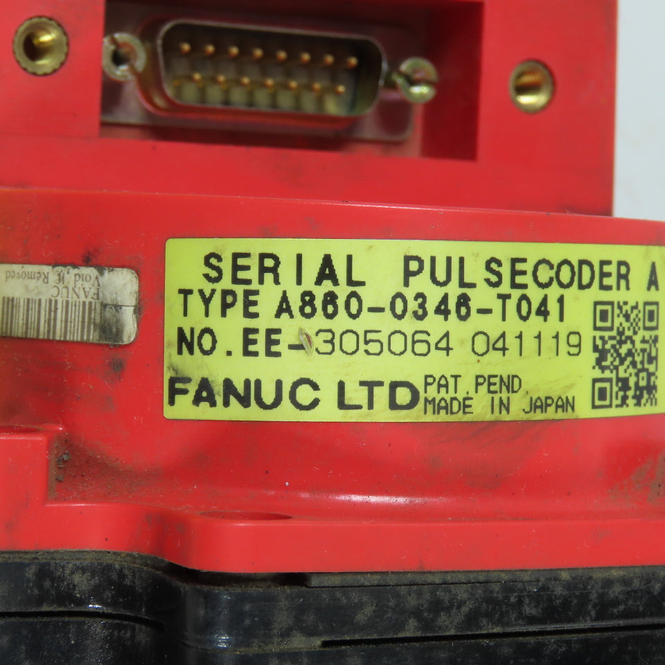Fanuc A06B-0371-B169 AC Servo Motor 3000RPM 90V W/ Pulsecoder A860-0346-T041