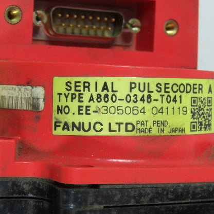 Fanuc A06B-0371-B169 AC Servo Motor 3000RPM 90V W/ Pulsecoder A860-0346-T041