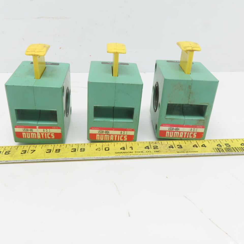 Numatics VS30-06N Pneumatic Control Shut Off Valve 3/4" FNPT Lot of 3