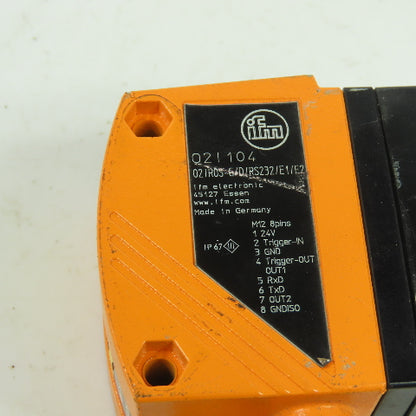 IFM 02I104 24VDC Code Reader 300mA 21R0S-G/D/RS232/E1/E2