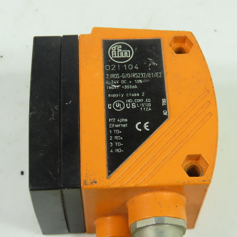 IFM 02I104 24VDC Code Reader 300mA 21R0S-G/D/RS232/E1/E2