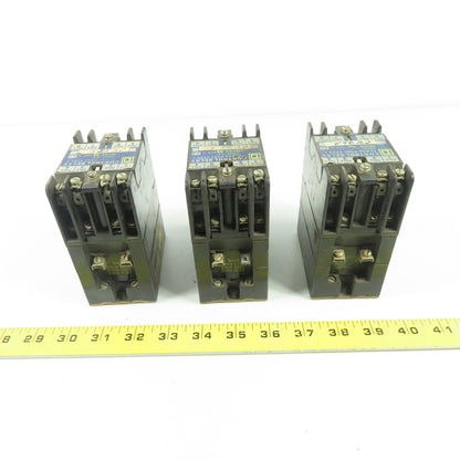 Square D L0-20 Ser A Control Relay Class 8501 600VAC 10A 120V Coil Lot Of 3