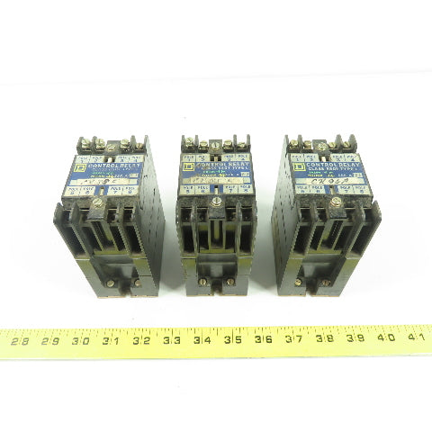 Square D L0-20 Ser A Control Relay Class 8501 600VAC 10A 120V Coil Lot Of 3