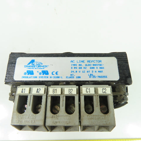 Acme ALRC-003TBC 600VAC AC Line Reactor 3Ph 60Hz 24VDC 3A