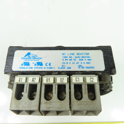 Acme ALRC-003TBC 600VAC AC Line Reactor 3Ph 60Hz 24VDC 3A