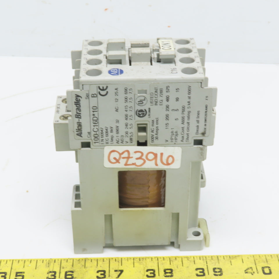 Allen Bradley 100-C16D*10 Ser B Contactor 24V Coil 600V 30a