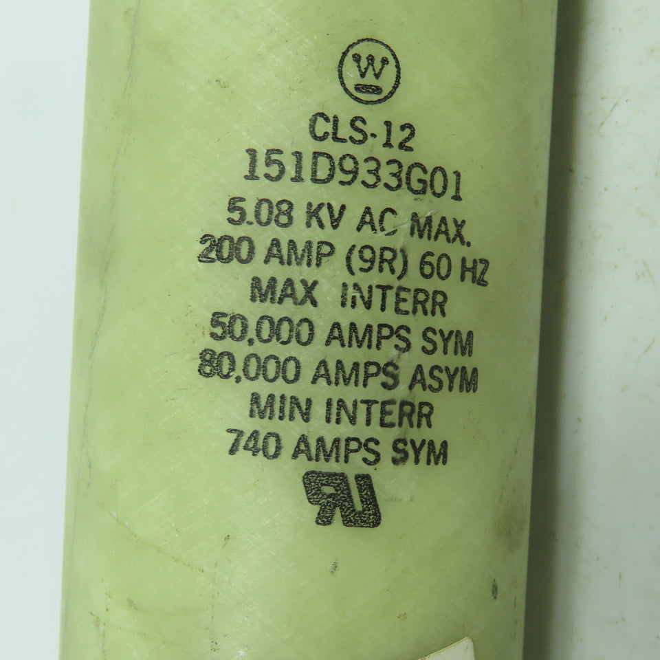 Westinghouse 151D933G01 CLS-12 5.08KV AC 200A Max Fuse 60HZ