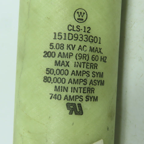 Westinghouse 151D933G01 CLS-12 5.08KV AC 200A Max Fuse 60HZ