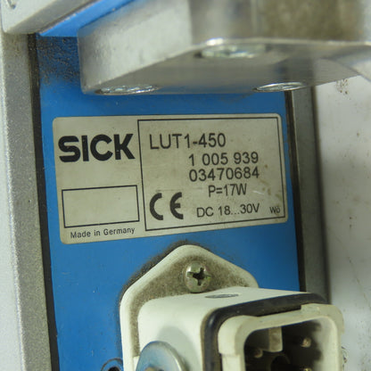 Sick LUT1-450 Luminescence Sensor W/Lens 18-30VDC P=17W 300mm Range