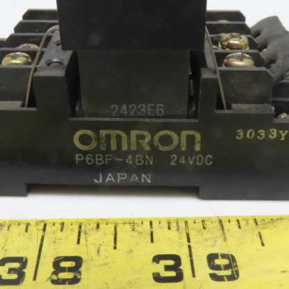 Omron P6BF-4BND Relay Module W/Base and Heat Sink 24VDC