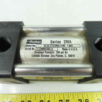 Parker 02.00 CTC2MAU19AC 2" Bore Pneumatic Air Cylinder 250PSI 1-1/2" Stroke