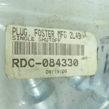 Foster 2L49 3/8" x 1/4" I.D. x 5/8" O.D. Quick Connect Hose Stem Plug Lot Of 10