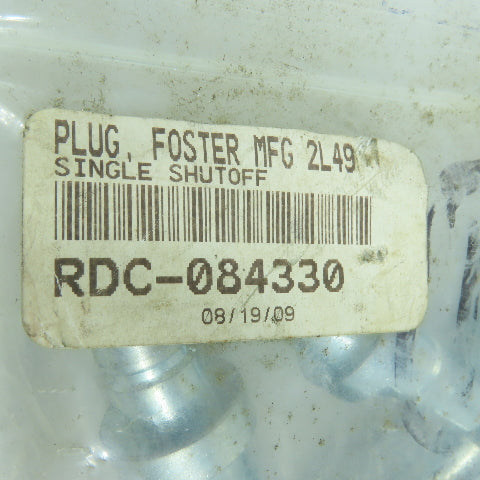 Foster 2L49 3/8" x 1/4" I.D. x 5/8" O.D. Quick Connect Hose Stem Plug Lot Of 10