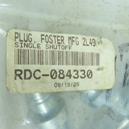 Foster 2L49 3/8" x 1/4" I.D. x 5/8" O.D. Quick Connect Hose Stem Plug Lot Of 10