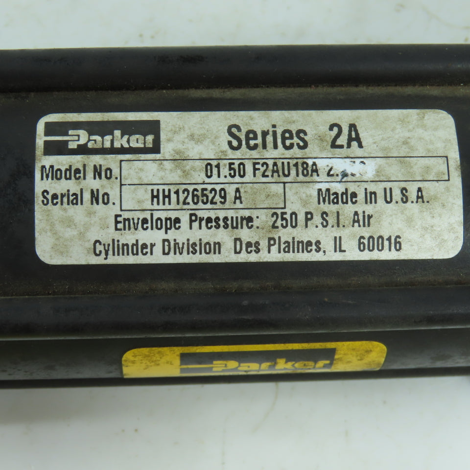 Parker 01.50F2AU18A Double Acting Pneumatic Air Cylinder 1.5" Bore 2" Stroke