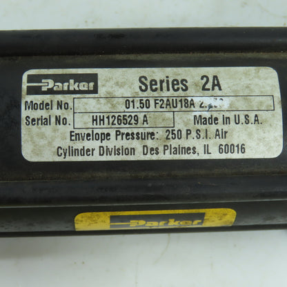 Parker 01.50F2AU18A Double Acting Pneumatic Air Cylinder 1.5" Bore 2" Stroke