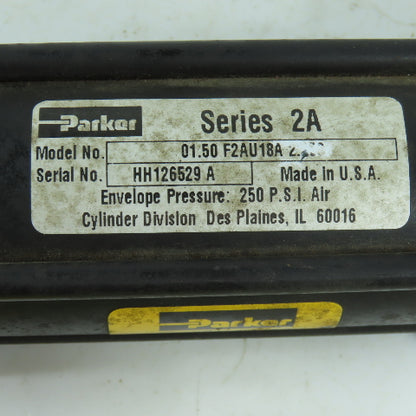 Parker 01.50F2AU18A Double Acting Pneumatic Air Cylinder 1.5" Bore 2" Stroke
