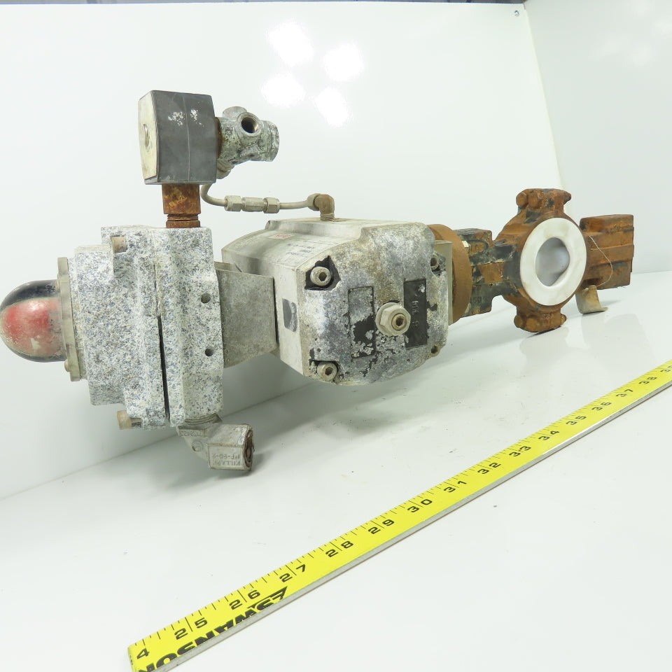 Flowserve B100S10 150PSI Pneumatic Actuator Valve W/2" Butterfly Valve As Is