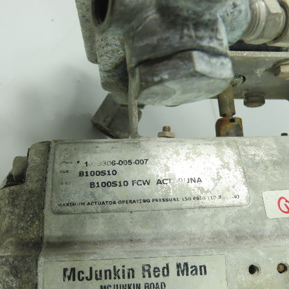 Flowserve B100S10 150PSI Pneumatic Actuator Valve W/2" Butterfly Valve As Is