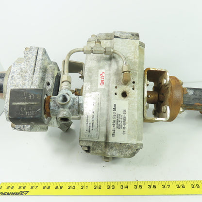Flowserve B100S10 150PSI Pneumatic Actuator Valve W/2" Butterfly Valve As Is