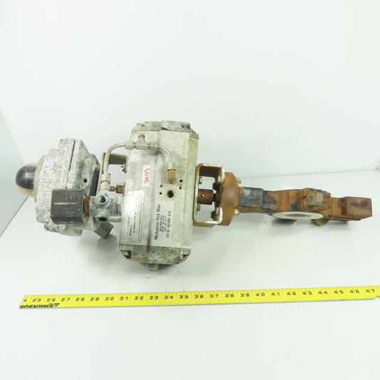Flowserve B100S10 150PSI Pneumatic Actuator Valve W/2" Butterfly Valve As Is