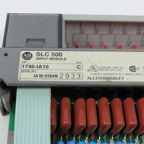 Allen Bradley 1746-IA16 Ser C SLC 500 Input Module (Clean)