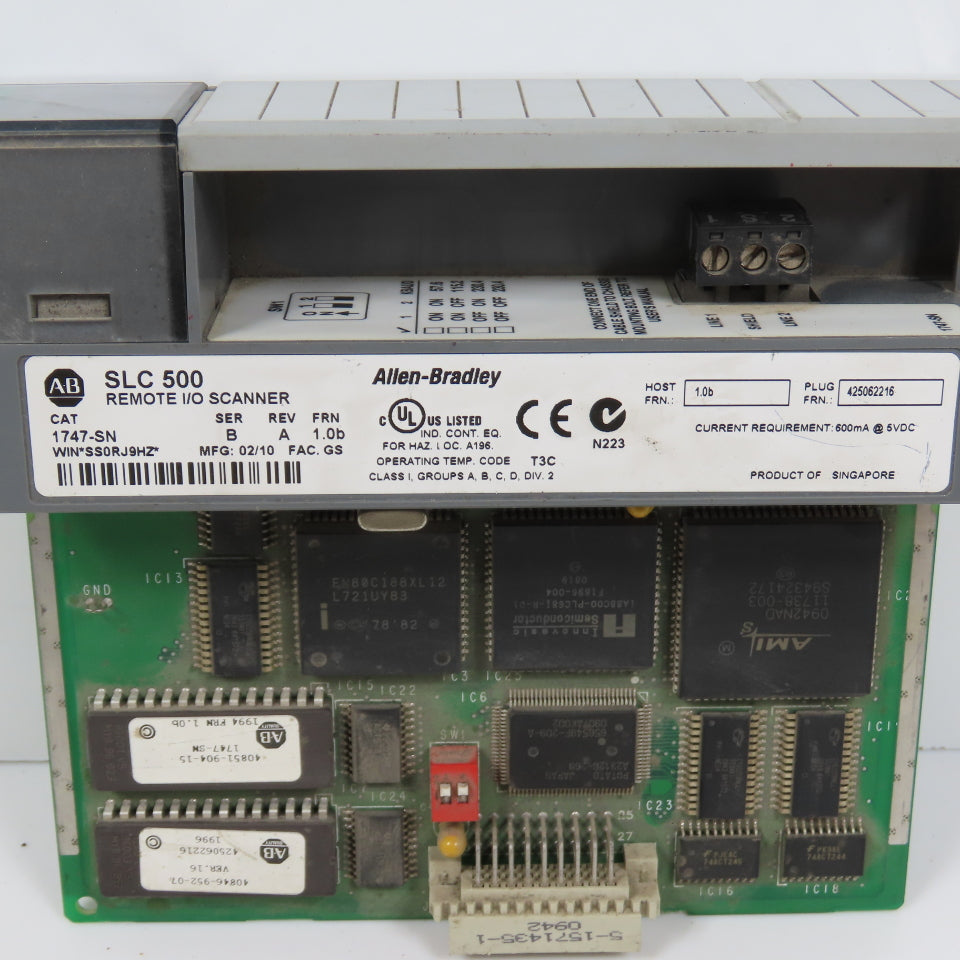 Allen Bradley 1747-SN Ser B Rev A FRN 1.0b SLC 500 Remote I/O Scanner