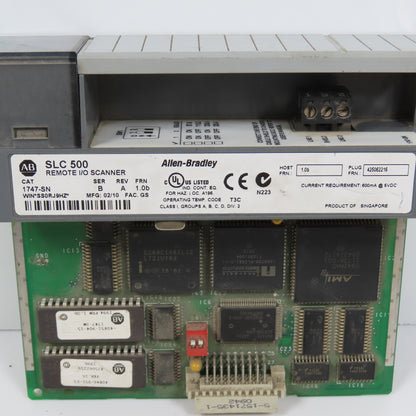 Allen Bradley 1747-SN Ser B Rev A FRN 1.0b SLC 500 Remote I/O Scanner