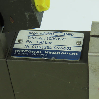 Hegenscheidt 018-1354-062-003 Hydraulic Cylinder Integral 160 Bar