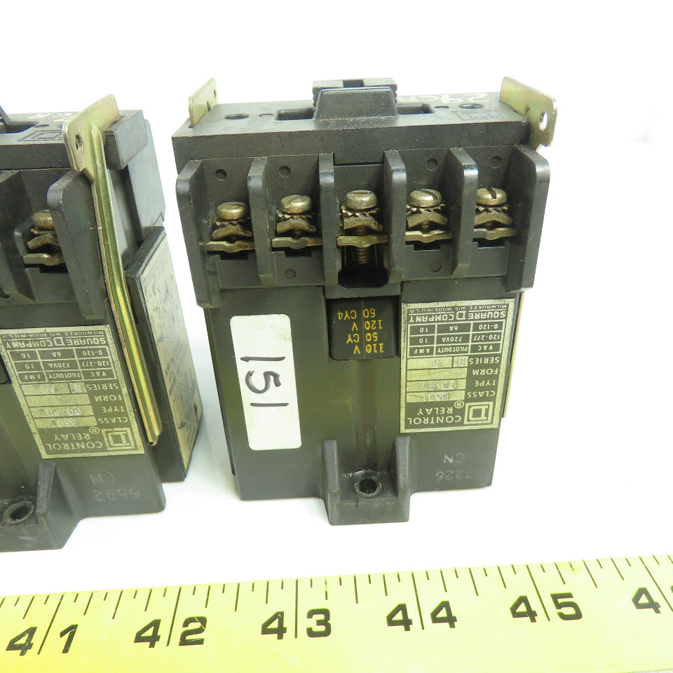 Square D 8501 GO-40 Ser B Control Relay 10A 120V Coil Lot Of 6