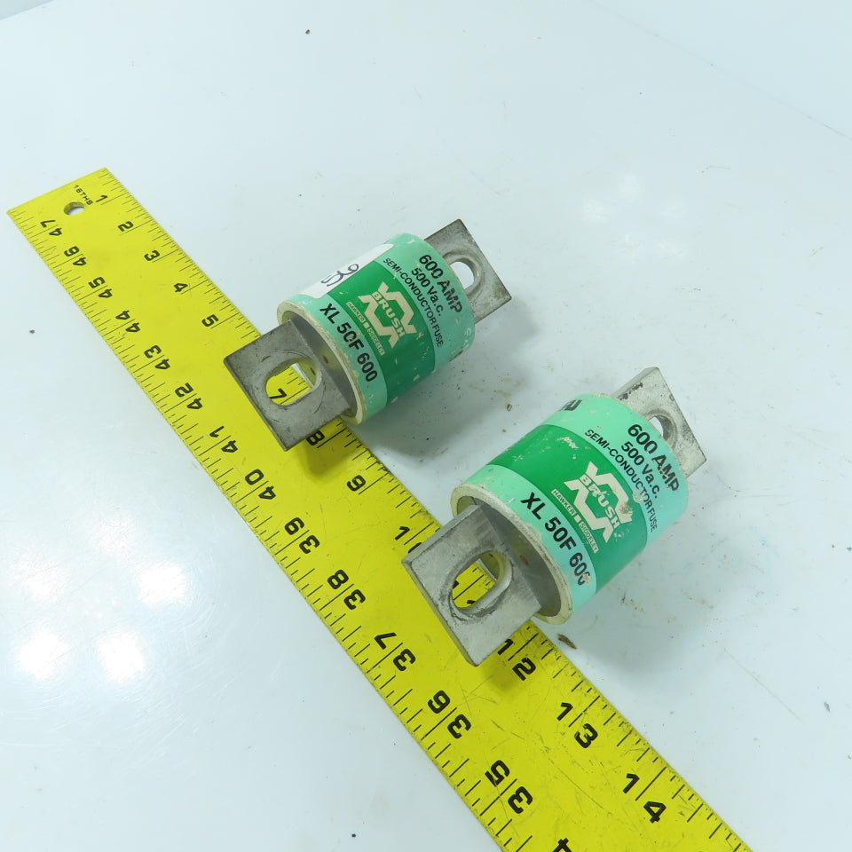 Hawker Siddley XL 50F 600 Brush 600A Semi-Conductor Fuse 500V AC Type XL Lot/2