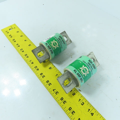 Hawker Siddley XL 50F 600 Brush 600A Semi-Conductor Fuse 500V AC Type XL Lot/2