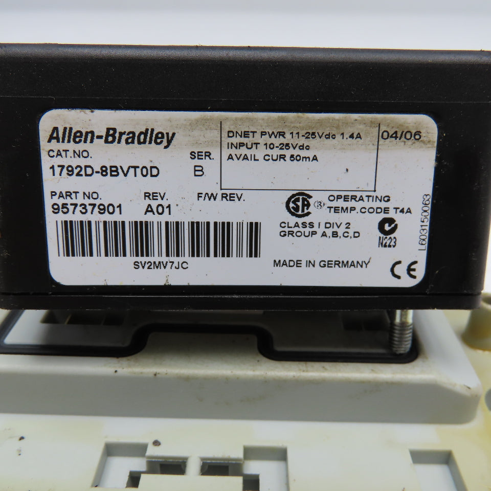 Allen Bradley 1792D-CB18 1792D-8BVT0D I/O Module DeviceNet Block