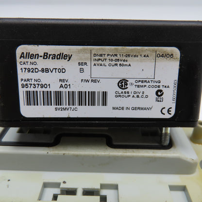 Allen Bradley 1792D-CB18 1792D-8BVT0D I/O Module DeviceNet Block