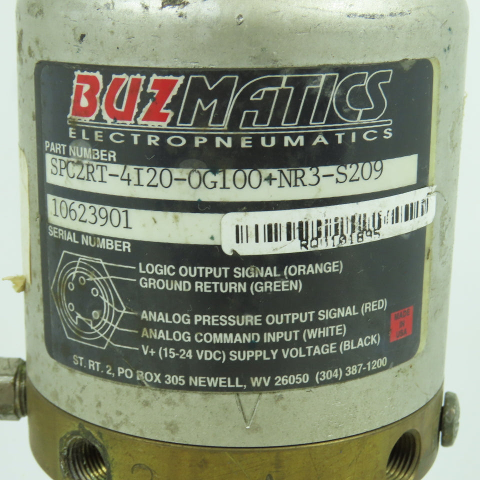 Buzmatics SPC2RT-4I20-0G100+NR3 Servo Pressure Control Regulator R24-301-RNXA