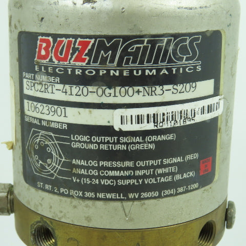 Buzmatics SPC2RT-4I20-0G100+NR3 Servo Pressure Control Regulator R24-301-RNXA