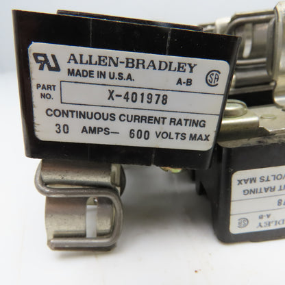 Allen Bradley X-401978 30A 600V Fuse Holder Lot Of 3