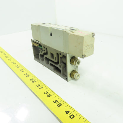 Numatics 122BB5R2MN00061 150PSI 4-Way Solenoid Pneumatic Valve Manifold 24VDC
