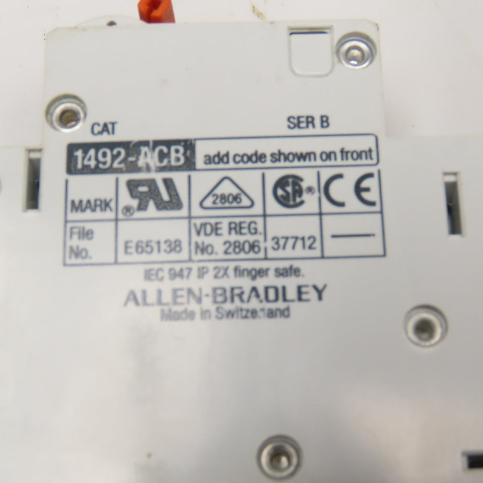 Allen Bradley 1492-ACB 6A 277V Single Pole Breaker Lot Of 6