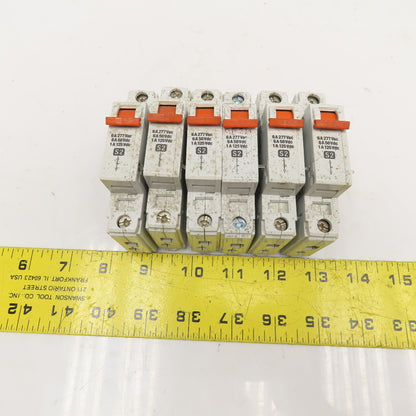Allen Bradley 1492-ACB 6A 277V Single Pole Breaker Lot Of 6