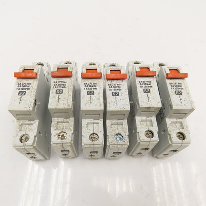 Allen Bradley 1492-ACB 6A 277V Single Pole Breaker Lot Of 6