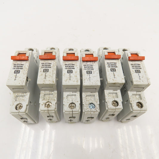 Allen Bradley 1492-ACB 6A 277V Single Pole Breaker Lot Of 6