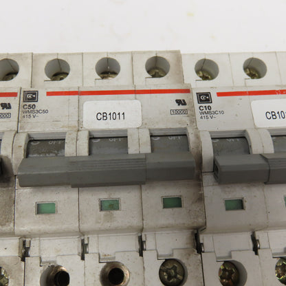 Cutler Hammer WMS3C50 WMS3C10 50A & 10A 415V 3 Pole Breaker Lot Of 4