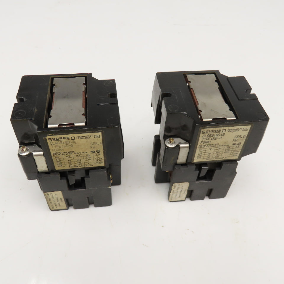 Square D 8910K02 575V 15Hp Max Relay Contactor 120V Coil Lot Of 2