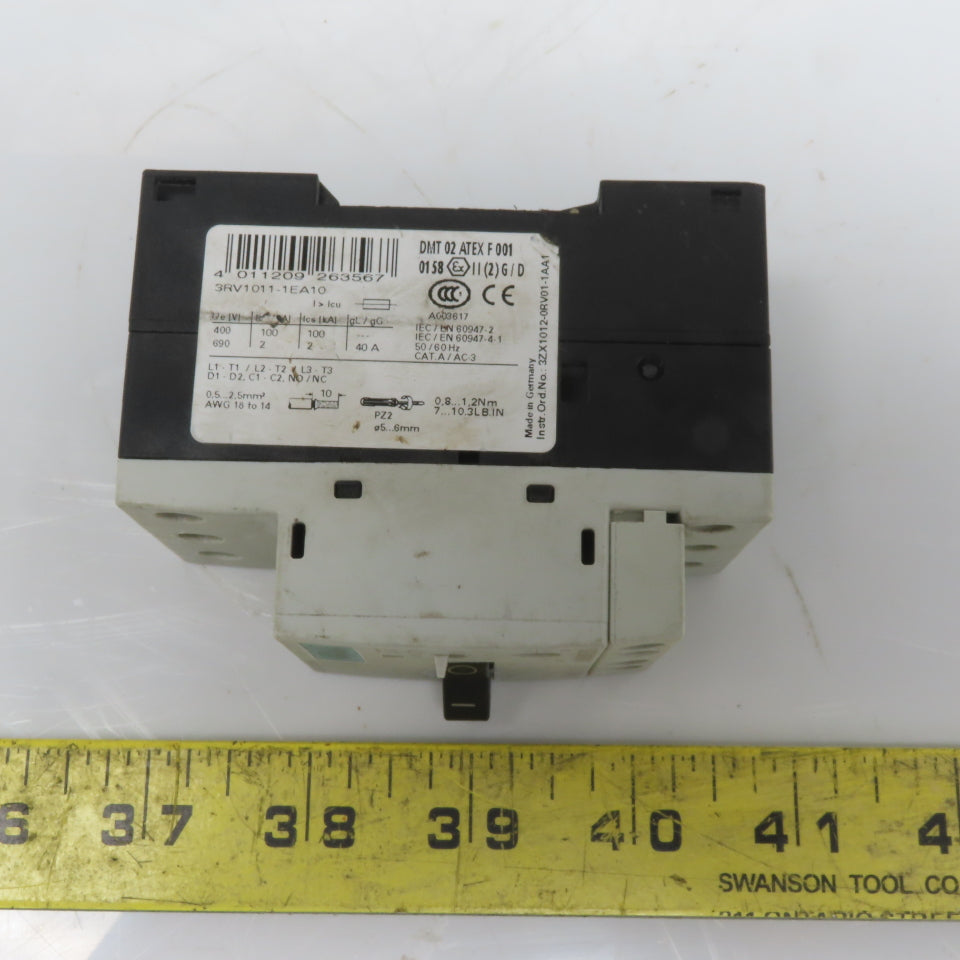 Siemens 3RV1021-1JA10 Sirius 3Hp Motor Circuit Breaker Manual Motor Controller