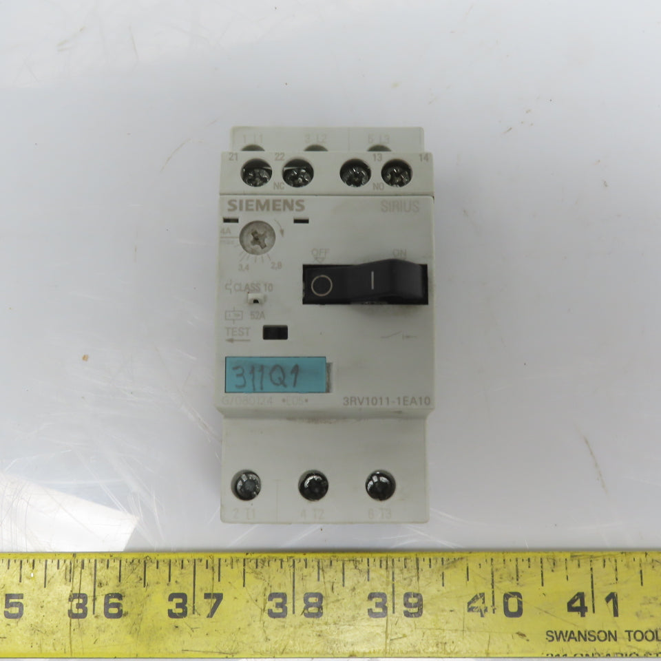 Siemens 3RV1021-1JA10 Sirius 3Hp Motor Circuit Breaker Manual Motor Controller