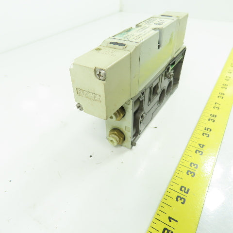 Numatics 122BB4Z2MN00061 150PSI 2/4Way Solenoid Pneumatic Valve Manifold 24VDC